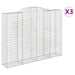 Coșuri gabion arcuite, 3 buc, 300x50x220/240cm, fier galvanizat - WALTI WALTI