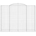 Coșuri gabion arcuite, 3 buc, 300x50x220/240cm, fier galvanizat - WALTI WALTI