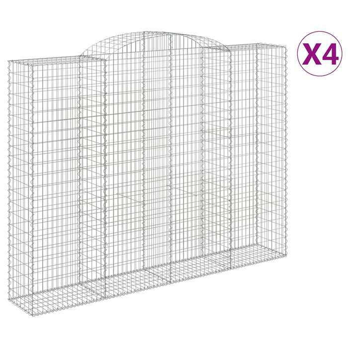 Coșuri gabion arcuite, 4 buc, 300x50x220/240cm, fier galvanizat - WALTI WALTI