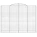 Coșuri gabion arcuite, 4 buc, 300x50x220/240cm, fier galvanizat - WALTI WALTI