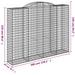 Coșuri gabion arcuite, 4 buc, 300x50x220/240cm, fier galvanizat - WALTI WALTI