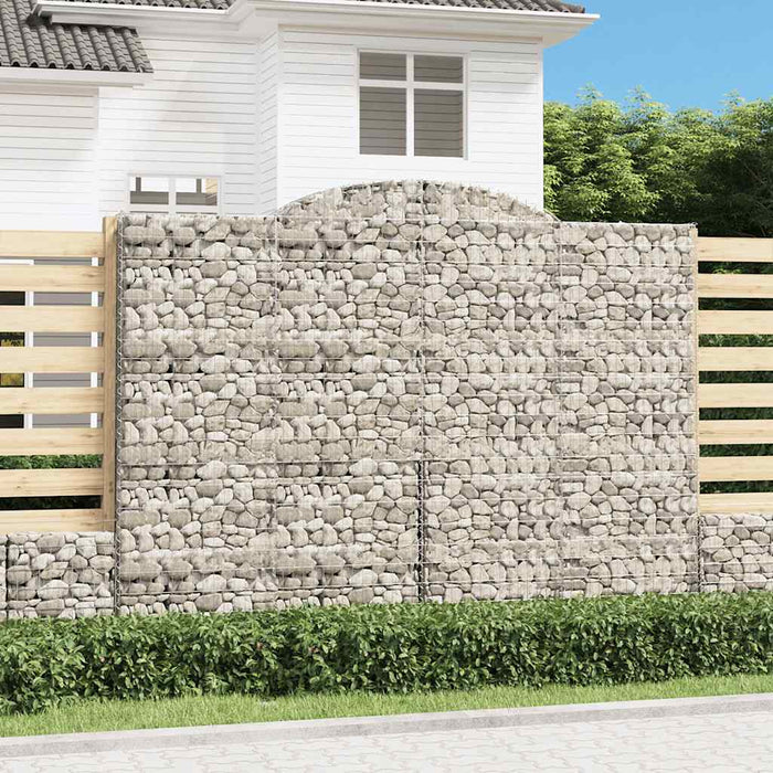 Coșuri gabion arcuite, 4 buc, 300x50x220/240cm, fier galvanizat - WALTI WALTI