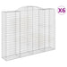 Coșuri gabion arcuite, 6 buc, 300x50x220/240cm, fier galvanizat - WALTI WALTI