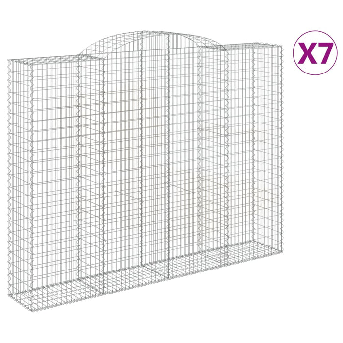 Coșuri gabion arcuite, 7 buc, 300x50x220/240cm, fier galvanizat - WALTI WALTI