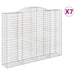 Coșuri gabion arcuite, 7 buc, 300x50x220/240cm, fier galvanizat - WALTI WALTI