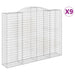 Coșuri gabion arcuite, 9 buc, 300x50x220/240cm, fier galvanizat - WALTI WALTI