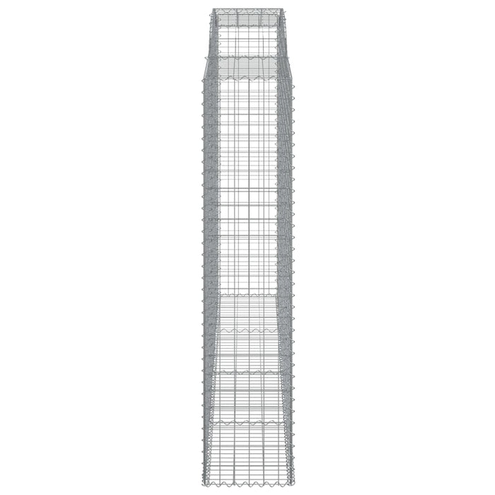 Coșuri gabion arcuite, 9 buc, 300x50x220/240cm, fier galvanizat - WALTI WALTI