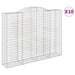 Coșuri gabion arcuite, 10 buc 300x50x220/240cm, fier galvanizat - WALTI WALTI