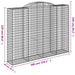 Coșuri gabion arcuite, 12 buc 300x50x220/240cm, fier galvanizat - WALTI WALTI