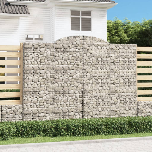 Coșuri gabion arcuite, 15 buc 300x50x220/240cm, fier galvanizat - WALTI WALTI