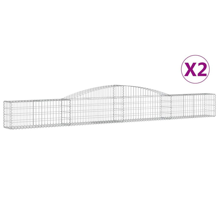 Coșuri gabion arcuite 2 buc, 400x30x40/60 cm, fier galvanizat - WALTI WALTI