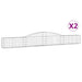 Coșuri gabion arcuite 2 buc, 400x30x40/60 cm, fier galvanizat - WALTI WALTI