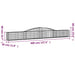 Coșuri gabion arcuite 2 buc, 400x30x40/60 cm, fier galvanizat - WALTI WALTI