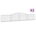Coșuri gabion arcuite 2 buc, 400x30x60/80 cm, fier galvanizat - WALTI WALTI