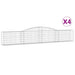 Coșuri gabion arcuite 4 buc, 400x30x60/80 cm, fier galvanizat - WALTI WALTI