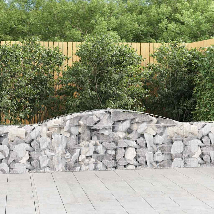 Coșuri gabion arcuite 4 buc, 400x30x60/80 cm, fier galvanizat - WALTI WALTI