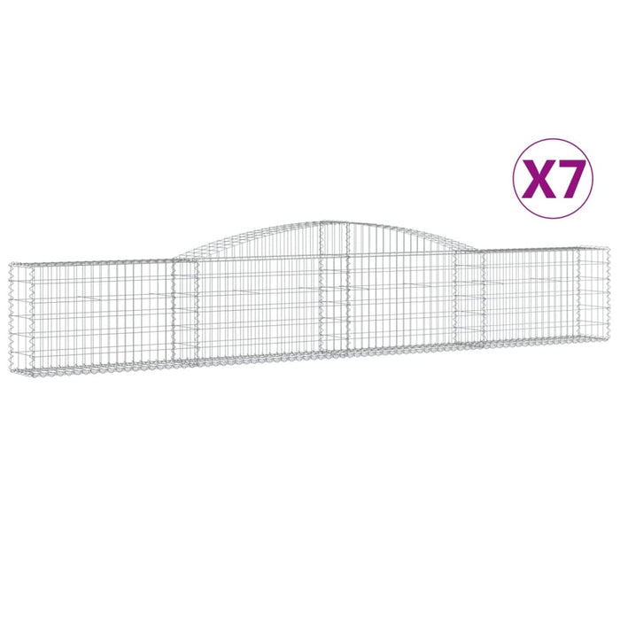 Coșuri gabion arcuite 7 buc, 400x30x60/80 cm, fier galvanizat - WALTI WALTI