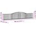 Coșuri gabion arcuite 15 buc, 400x30x60/80 cm, fier galvanizat - WALTI WALTI