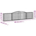 Coșuri gabion arcuite 4 buc, 400x30x80/100 cm, fier galvanizat - WALTI WALTI