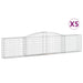 Coșuri gabion arcuite 5 buc, 400x30x80/100 cm, fier galvanizat - WALTI WALTI