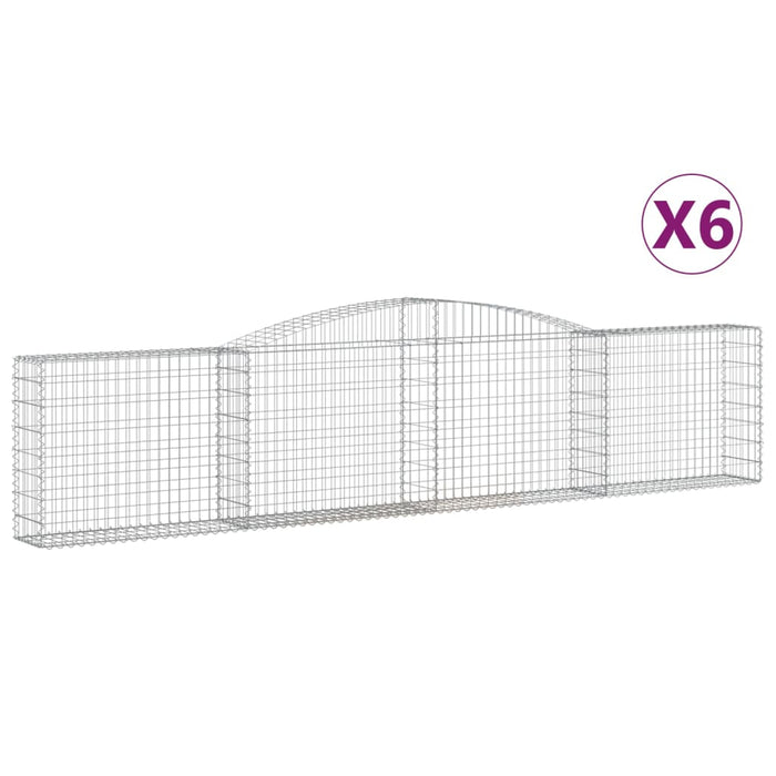 Coșuri gabion arcuite 6 buc, 400x30x80/100 cm, fier galvanizat - WALTI WALTI