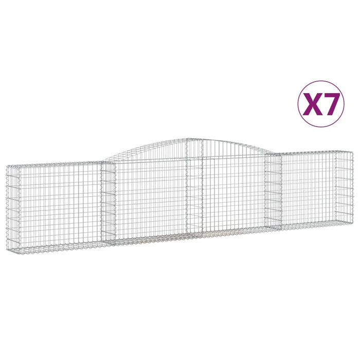 Coșuri gabion arcuite 7 buc, 400x30x80/100 cm, fier galvanizat - WALTI WALTI