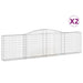 Coșuri gabion arcuite 2 buc, 400x30x100/120 cm fier galvanizat - WALTI WALTI