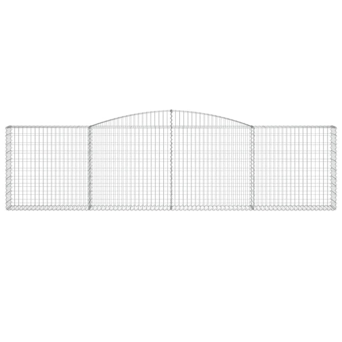 Coșuri gabion arcuite 4 buc, 400x30x100/120 cm fier galvanizat - WALTI WALTI