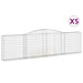 Coșuri gabion arcuite 5 buc, 400x30x100/120 cm fier galvanizat - WALTI WALTI