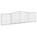 Coșuri gabion arcuite 5 buc, 400x30x100/120 cm fier galvanizat - WALTI WALTI