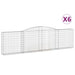 Coșuri gabion arcuite 6 buc, 400x30x100/120 cm fier galvanizat - WALTI WALTI