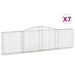 Coșuri gabion arcuite 7 buc, 400x30x100/120 cm fier galvanizat - WALTI WALTI