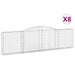 Coșuri gabion arcuite 8 buc, 400x30x100/120 cm fier galvanizat - WALTI WALTI
