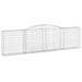 Coșuri gabion arcuite 8 buc, 400x30x100/120 cm fier galvanizat - WALTI WALTI