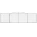 Coșuri gabion arcuite 8 buc, 400x30x100/120 cm fier galvanizat - WALTI WALTI