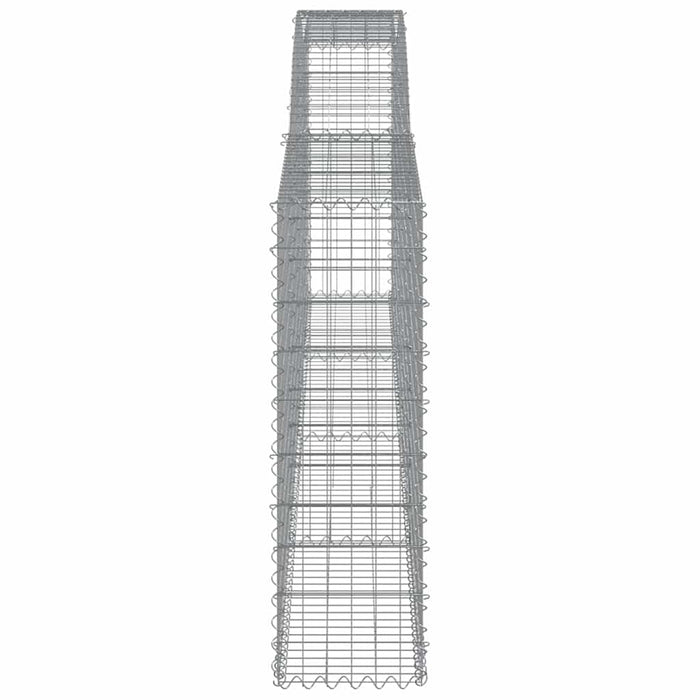 Coșuri gabion arcuite 8 buc, 400x30x100/120 cm fier galvanizat - WALTI WALTI