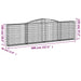 Coșuri gabion arcuite 8 buc, 400x30x100/120 cm fier galvanizat - WALTI WALTI