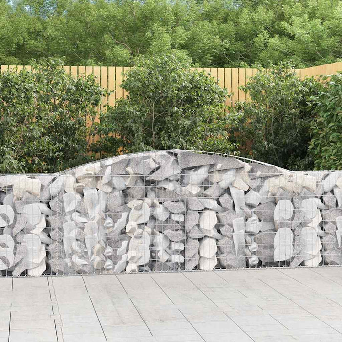 Coșuri gabion arcuite 8 buc, 400x30x100/120 cm fier galvanizat - WALTI WALTI