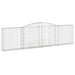 Coșuri gabion arcuite 9 buc, 400x30x100/120 cm fier galvanizat - WALTI WALTI