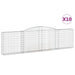 Coșuri gabion arcuite 10 buc, 400x30x100/120 cm fier galvanizat - WALTI WALTI