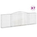 Coșuri gabion arcuite 7 buc. 400x30x120/140 cm fier galvanizat - WALTI WALTI