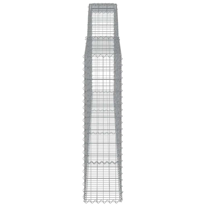Coșuri gabion arcuite 9 buc. 400x30x120/140 cm, fier galvanizat - WALTI WALTI