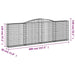 Coșuri gabion arcuite 9 buc. 400x30x120/140 cm, fier galvanizat - WALTI WALTI