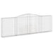 Coșuri gabion arcuite 10 buc. 400x30x120/140 cm fier galvanizat - WALTI WALTI