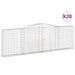 Coșuri gabion arcuite 20 buc. 400x30x120/140cm fier galvanizat - WALTI WALTI