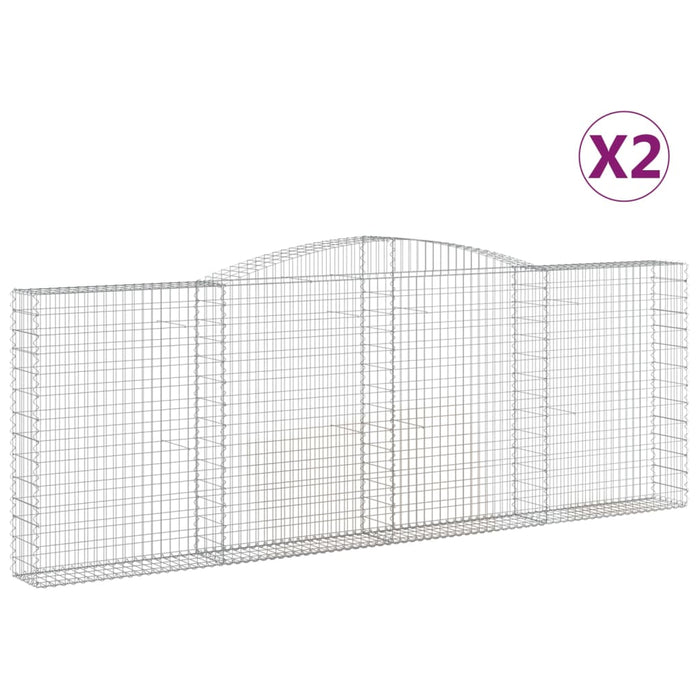 Coșuri gabion arcuite 2 buc, 400x30x140/160 cm, fier galvanizat - WALTI WALTI