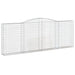 Coșuri gabion arcuite 2 buc, 400x30x140/160 cm, fier galvanizat - WALTI WALTI