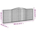 Coșuri gabion arcuite 3 buc. 400x30x140/160 cm fier galvanizat - WALTI WALTI