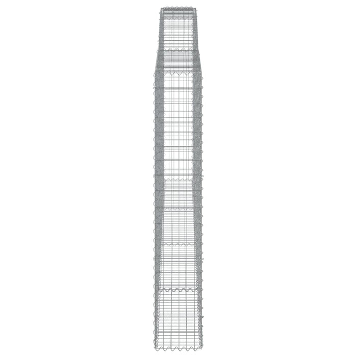 Coșuri gabion arcuite 2 buc, 400x30x180/200 cm, fier galvanizat - WALTI WALTI