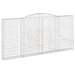Coșuri gabion arcuite 6 buc, 400x30x180/200 cm, fier galvanizat - WALTI WALTI